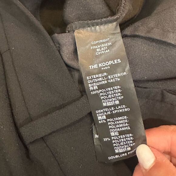 The Kooples Women’s Black Suit Lace Trouser Pants Size 40 - Picture 6 of 11